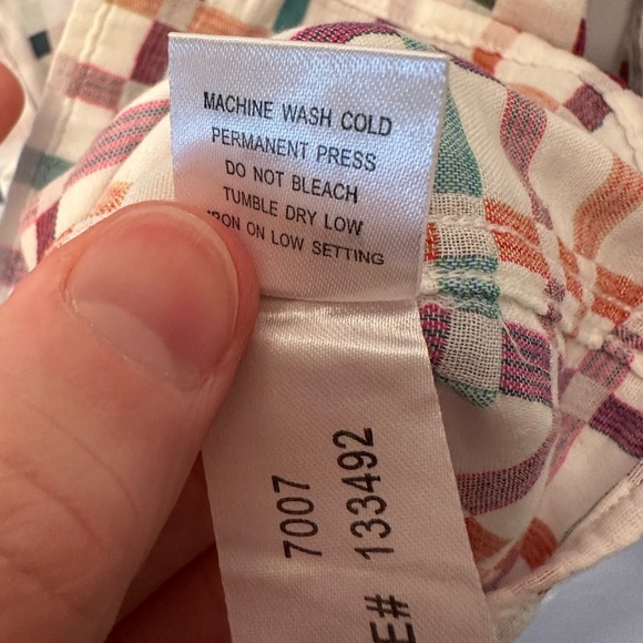 Carbon2Cobalt Shirt Mens M California Button Up Geometric Square White Check - Picture 4 of 8